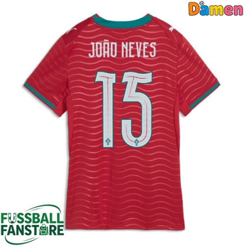 Portugal Joao Neves #15 Replik Heimtrikot Damen WM 2026 Kurzarm